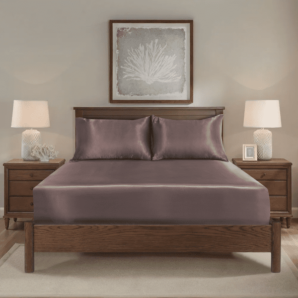 3Pcs Satin Fitted Sheet Set - Image 5