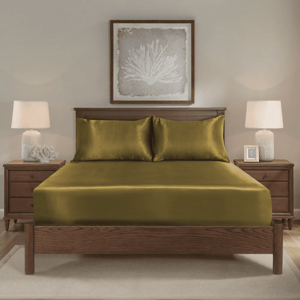 3Pcs Satin Fitted Sheet Set - Image 8