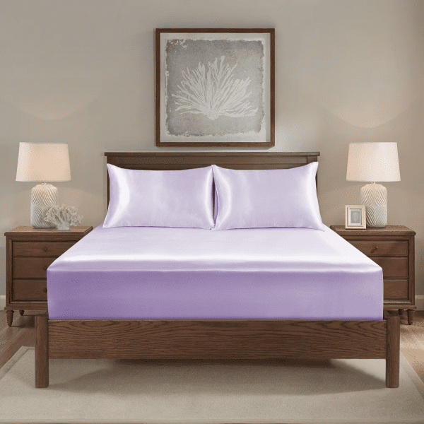 3Pcs Satin Fitted Sheet Set - Image 10