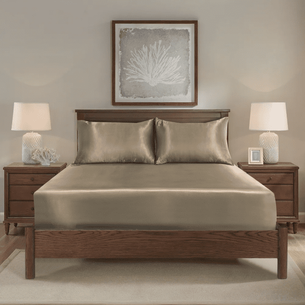 3Pcs Satin Fitted Sheet Set - Image 11