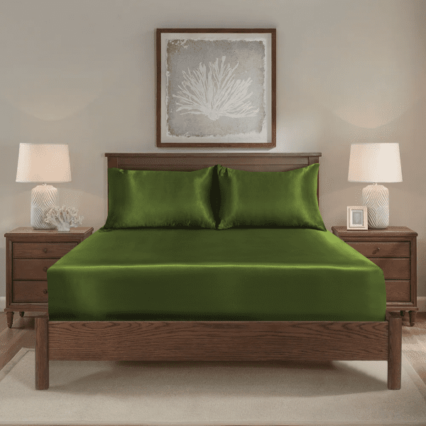 3Pcs Satin Fitted Sheet Set - Image 12