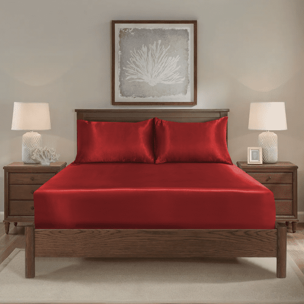 3Pcs Satin Fitted Sheet Set - Image 13
