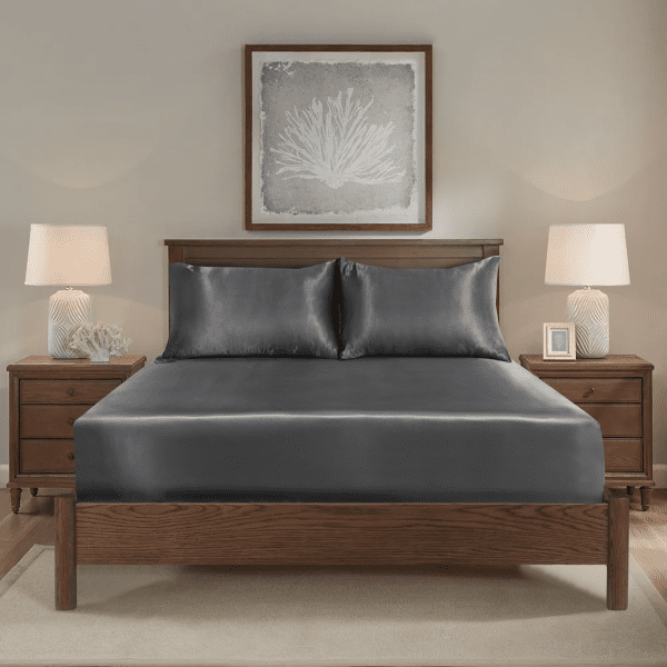 3Pcs Satin Fitted Sheet Set - Image 14
